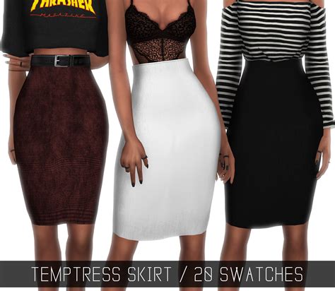 Temptress Skirt Sims 4 Dresses Sims 4 Mods Clothes Sims 4