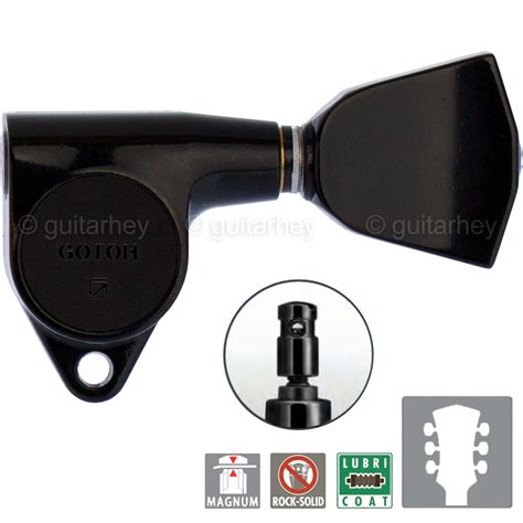 New Gotoh Sg301 04 Mg Magnum Lock Locking Tuners Set Keystone Keys 3x3 Black Ebay