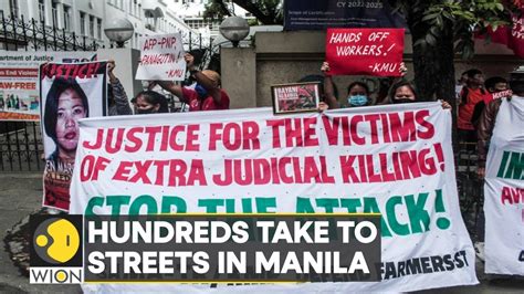 philippines protest hundreds protest against extra judicial killings english news wion
