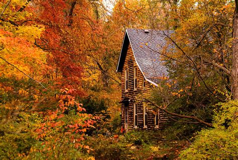 Cabin In The Fall Photograph By Keith Allen Fine Art America