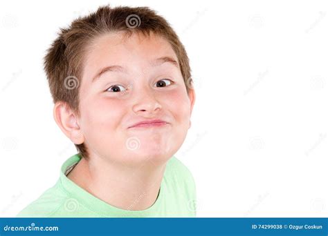Playful Mischievous Young Boy Stock Photo Image Of Frolicsome Jaunty