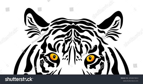 Eyes Tiger Vector Illustration Stock Vector Royalty Free 2252673013