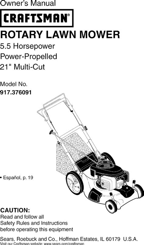 Craftsman 917376091 User Manual Mower Manuals And Guides L0604073