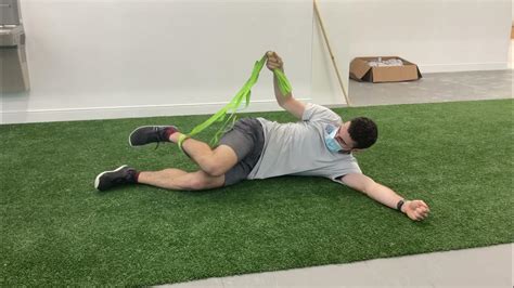 Sidelying Active Assisted Hip Extension With Strap Youtube