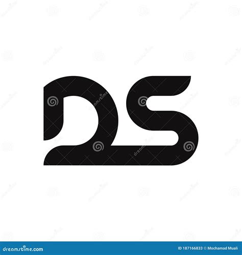 Ds Letter Logo Design With Simple Style Stock Vector Illustration Of