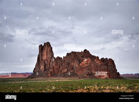 Rock Mesas Navajo Reservation Northern Arizona Stock Photo Alamy