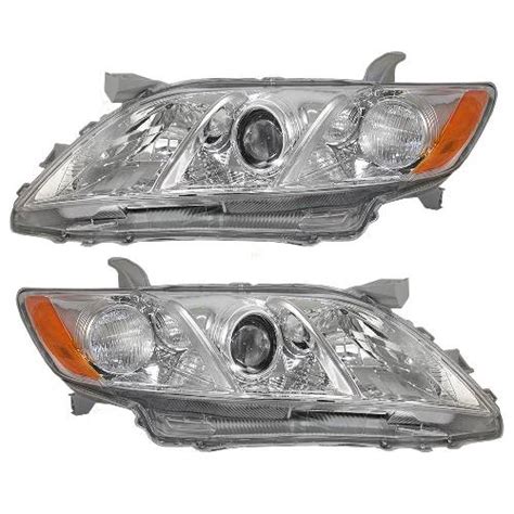 2007 2008 2009 camry front headlight lens cover assemblies clear driver and passenger set