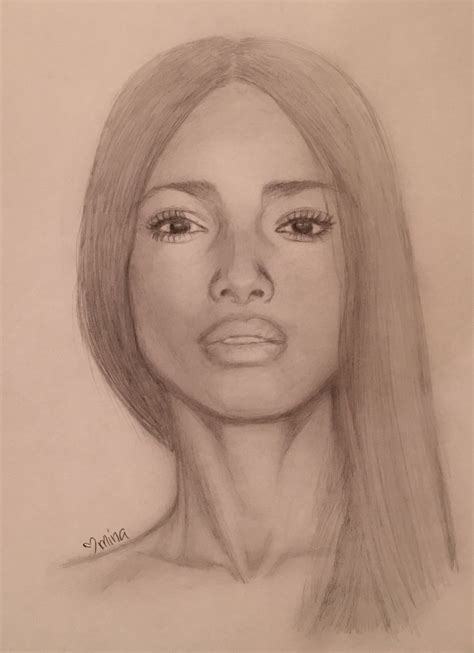 Pencil Portrait Graphite Drawing Sketch Beautiful Black Woman Person Drawing Guy Drawing Woman