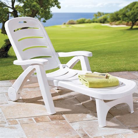 Resin Folding Lounger Plus Size Outdoor Chairs Brylane Home