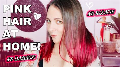 how i dye my hair pink at home youtube
