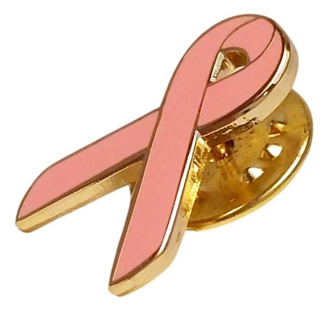 Pink Ribbon Pin Breast Cancer Awareness Custom Printed Promotional Products