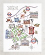 Notting Hill London Map Art Print Illustrated Watercolour - Etsy UK