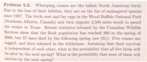 Solved Whooping Cranes Are The Tallest North American Birds