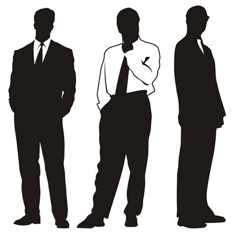 18 Vector Man Silhouette Suit Images Man In Suit Silhouette Vector