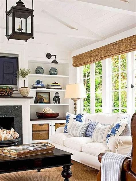 01 cozy coastal living room decorating ideas (With images ...