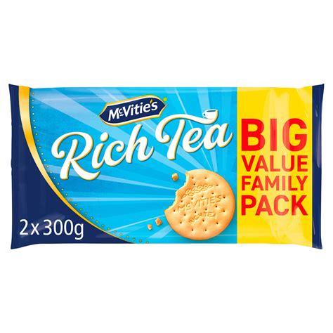 Mcvities Rich Tea Classic Biscuits Twin Pack 2 X 300g Sweet Biscuits