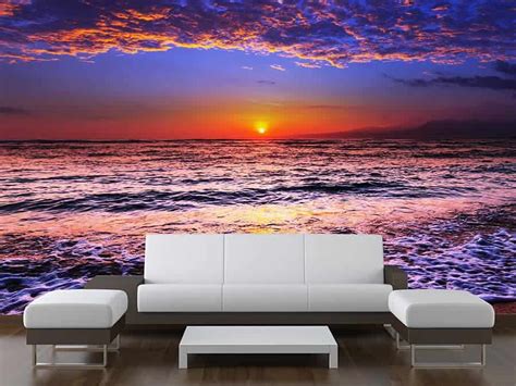 Sea Sunset Wall Mural Made To Measure Wall Murals