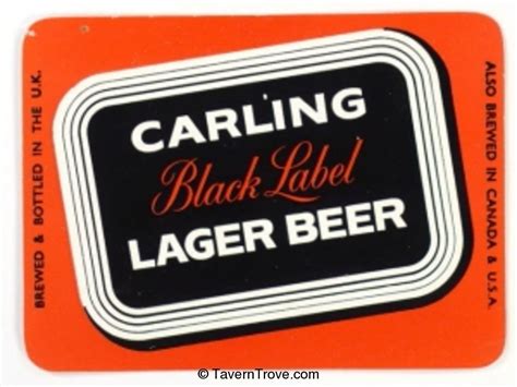 Item 57985 1960 Carling Black Label Beer Label
