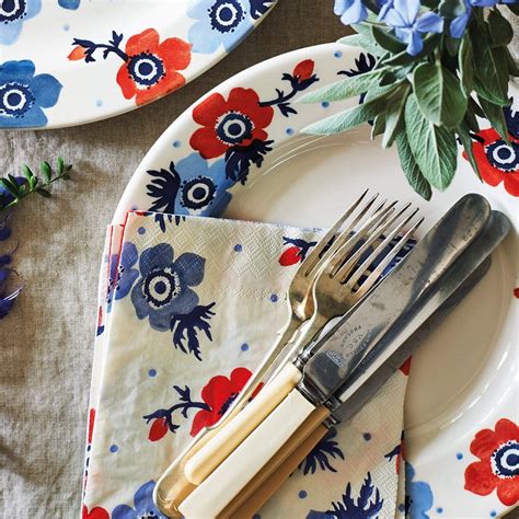 Emma Bridgewater Anemone Lunch Napkins Emma Bridgewater Lunch Napkins