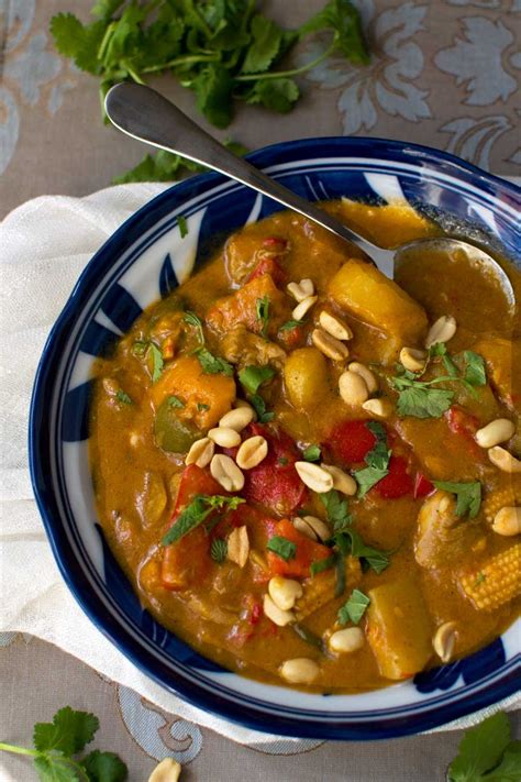 This chicken massaman curry brings bold spices, flavors, and colors.without an unbearable level of heat. Massaman chicken curry with sweet potato and peanuts ...