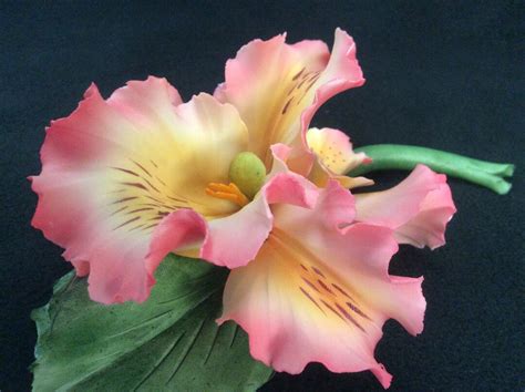 Vintage Capodimonte Porcelain Iris Flower E2570 Etsy