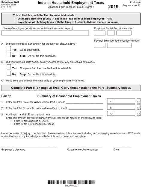 State Form 48684 Schedule IN-H Download Fillable PDF or ...