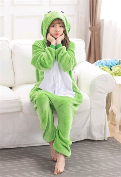 Cute Frog Animal Pajamas Flannel Anime Pijama Cartoon