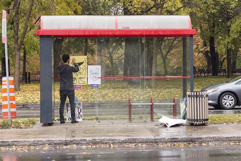 Artist Leaves Original Works In Montreal Bus Stops