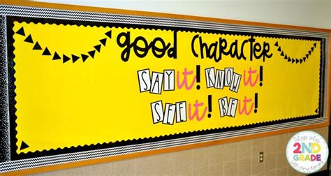 Bulletin Boards Step Into 2nd Grade Character Education Bulletin