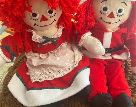 Raggedy Ann And Andy Mr And Mrs Santa Etsy