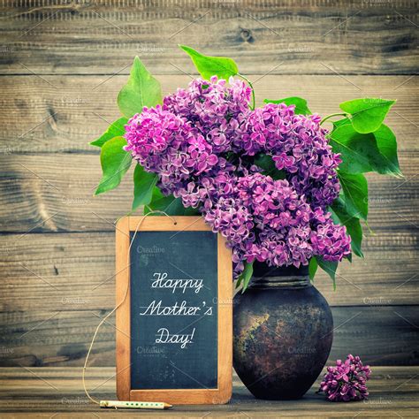 Have you ever done anything special for your mom? Lilac flowers. Happy Mother's Day! | High-Quality Holiday Stock Photos ~ Creative Market