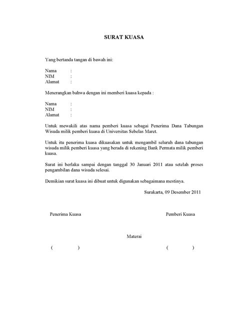 Contoh Surat Kuasa Wakil Tanah Malaysia Contoh Surat