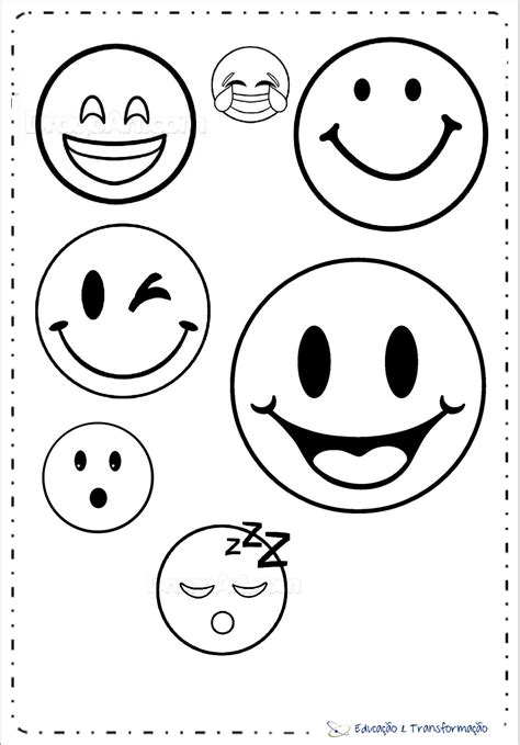 Moldes De Emojis Para Imprimir Eva Ou Feltro Educação E Transformação