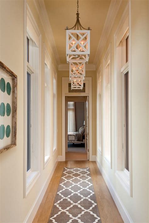 Narrow Hallway Rug And Beautiful Lights Usual House Decoraciones