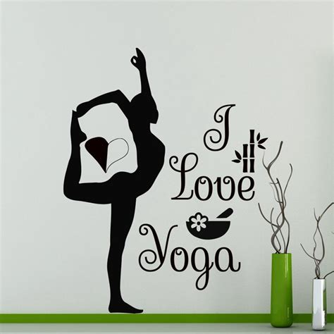Yoga Girl Sticke Decal Body Building Posters Vinyl Wall Decals Pegatina