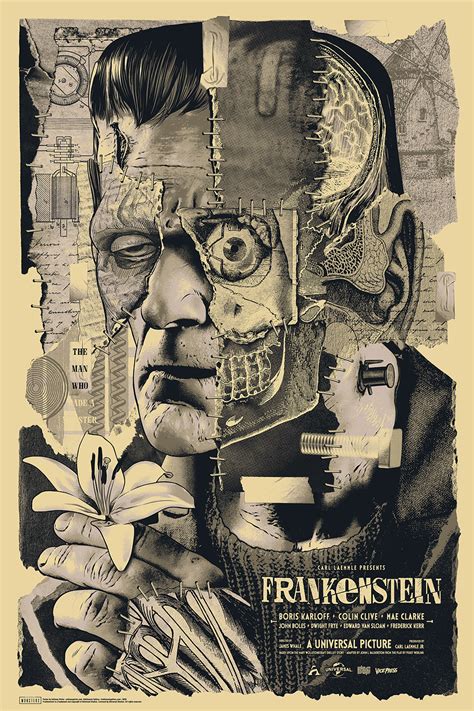 Frankensteined Officially Licensed Screen Print On Pantone Canvas Gallery