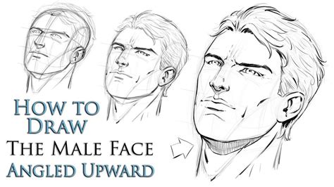 How To Draw A Male Face Angled Upward Step By Step Youtube
