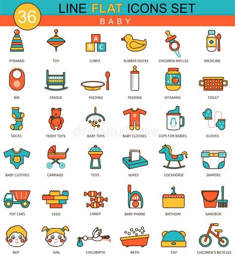 Vector Baby Icon Set Stock Illustrations 116350 Vector Baby Icon Set