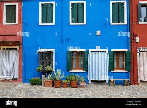 Multi Colored Houses Of Burano Italy Stock Photo Alamy