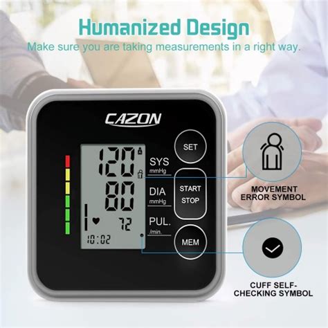 Cazon Blood Pressure Monitor Upper Arm Blood Pressure Machine And Pulse