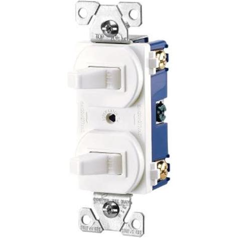 The first element is symbol that indicate electric. Eaton Commercial Grade 15 Amp Combination Single Pole Toggle Switch and 3-Way Switch - White ...