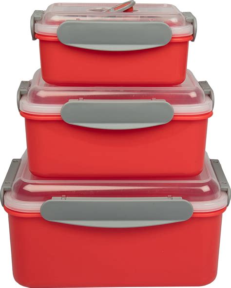 Microwave Food Storage Containers Set Of 3 Nesting Microwave Cookware