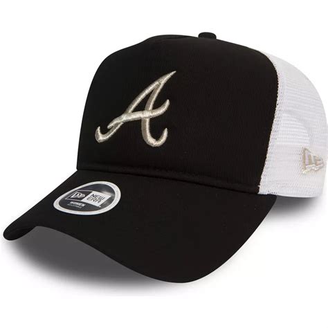 New Era 9forty Essential Atlanta Braves Mlb Black Trucker Hat