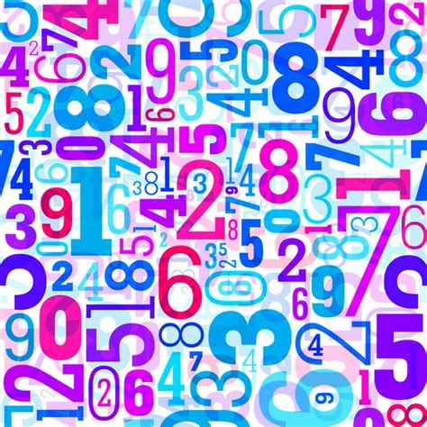 Colorful Seamless Pattern With Numbers Stock Vector Image By ©robolab