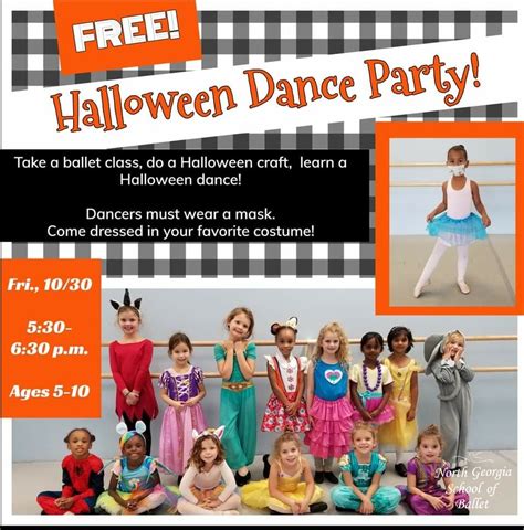 Free Halloween Dance Party At North Ga School Of Ballet Ages 5 10