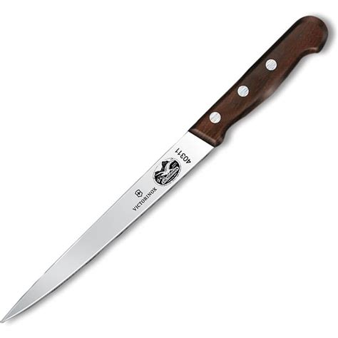 Victorinox 7 Fillet Knife Straight Blade Flexible Maple Wood Handle