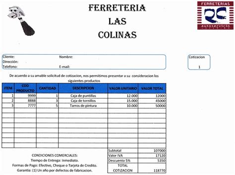 50 Formatos Para Cotizaciones En Excel