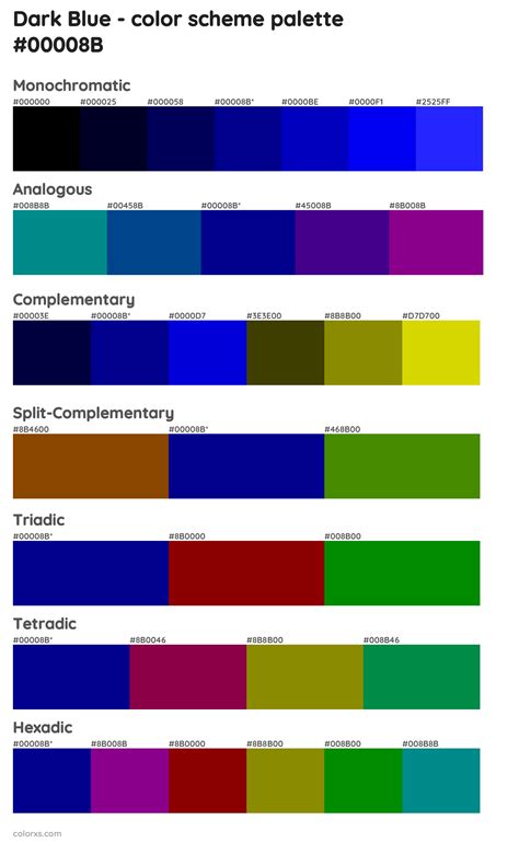 Dark Blue Color Palettes And Color Scheme Combinations