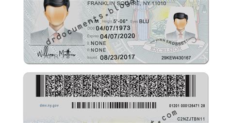 New York Drivers License Template Psd