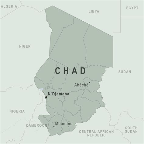Map Of Africa Showing Chad